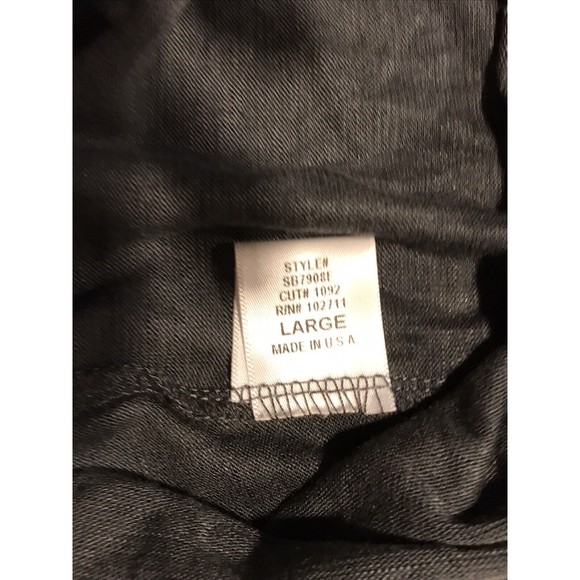 Olivia Moon Tank Top Large Slate Gray Green Scoop Ruffled Neckline Cami Shirt - Picture 3 of 5